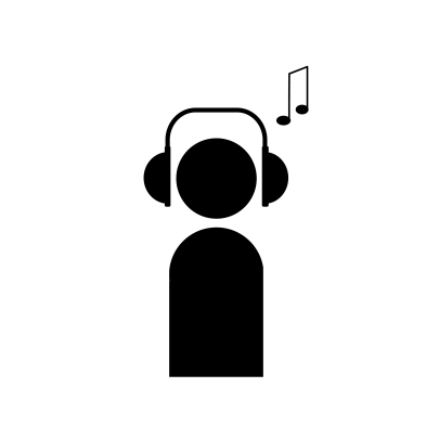 pictogramme pour l'ecoute de la musique