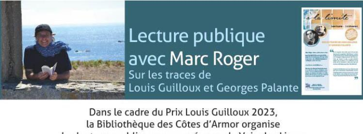 Affiche des Lectures Publiques dans le cadre du Prix Louis Guilloux